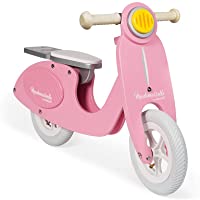 Janod Mademoiselle Bicicleta Scooter para Niño- Niñas- Rosa- Unico